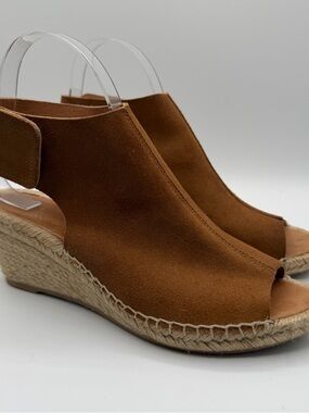 Lazio Collezione Suede Espadrille Wedge Sandals EU 39 Brown Spain Boho